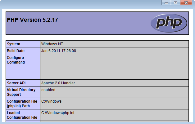 【PHP】Windows7 64bitにPHP5.2 32bit VC6をインストールしよう